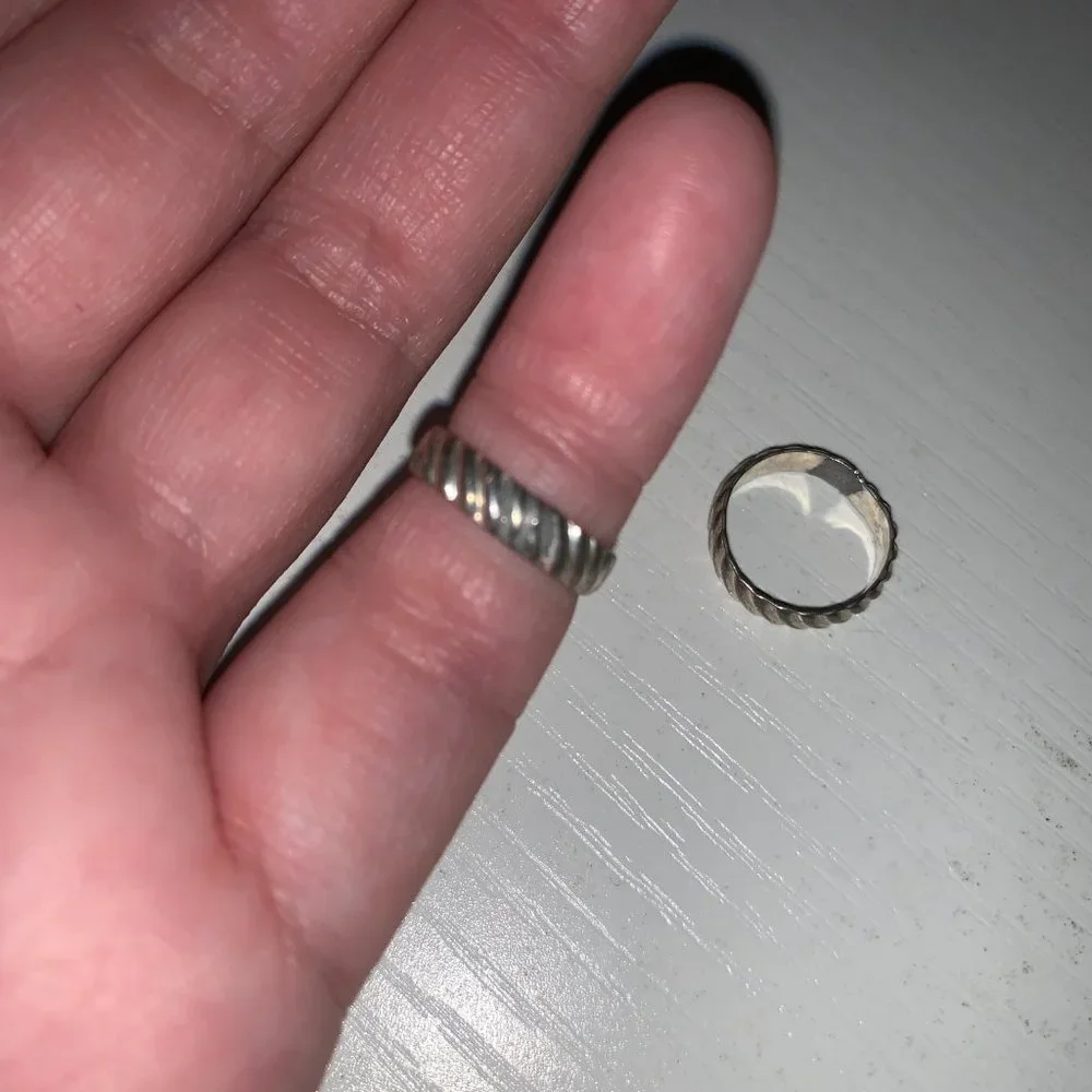 3/4 3.5mm Sterling Silver Twist Ring